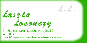 laszlo losonczy business card